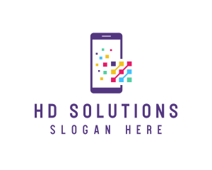 Digital Mobile Phone logo design