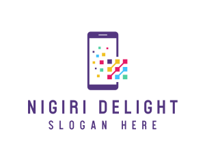 Digital Mobile Phone logo design