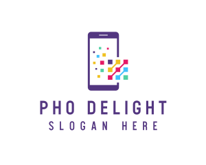 Digital Mobile Phone logo design