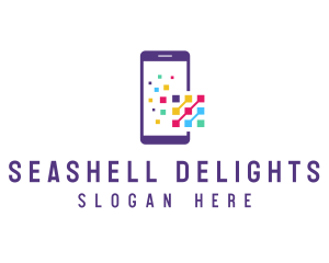 Digital Mobile Phone logo design