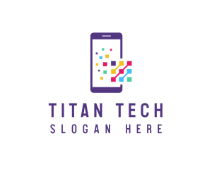 Digital Mobile Phone logo design