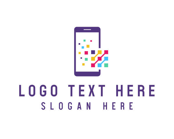 Phone - Digital Mobile Phone logo design