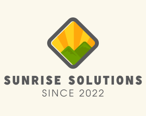 Sunrise Mountain Camp Outdoor  logo design