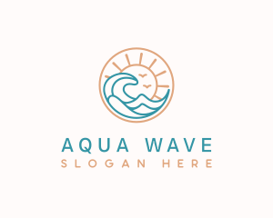 Sea Waves Resort logo design