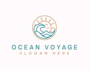 Sea Waves Resort logo design