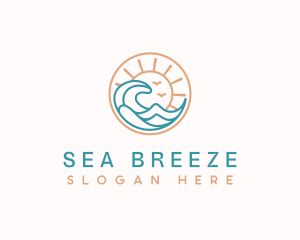 Sea Waves Resort logo design