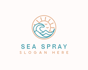 Sea Waves Resort logo design