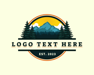 Camping Grounds - Mountain Forest Summit logo design