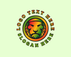 Pride - Rasta Lion Jamaican logo design