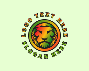 Rasta Lion Jamaican Logo