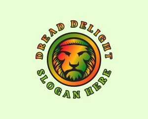 Dreadlocks - Rasta Lion Jamaican logo design