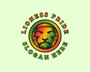 Rasta Lion Jamaican logo design