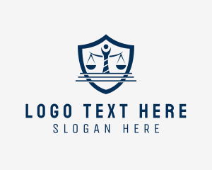 Weighing Scale - Law Firm Shield logo design