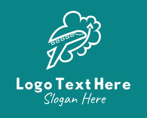 Airplane Cloud Flight Logo