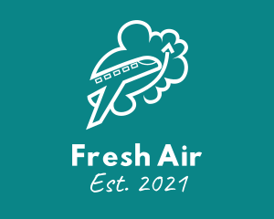 Airplane Cloud Flight logo design