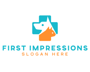 Cat Dog Veterinary logo design