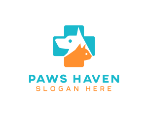 Cat Dog Veterinary logo design