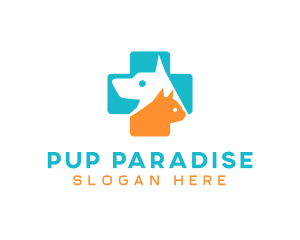 Cat Dog Veterinary logo design