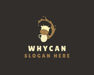 Coffee - Chocolate Cow Milk logo design