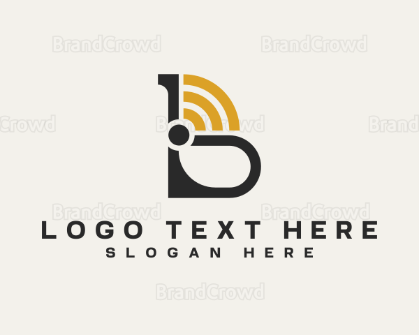 Communication Signal Network Letter B Logo | BrandCrowd Logo Maker