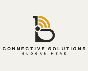Communication - Communication Signal Network Letter B logo design