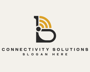 Communication - Communication Signal Network Letter B logo design
