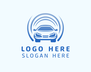 Blue Automotive Car logo design