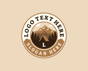 Camping Grounds - Travel Mountain Camping logo design