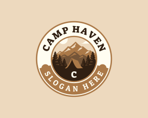 Travel Mountain Camping logo design