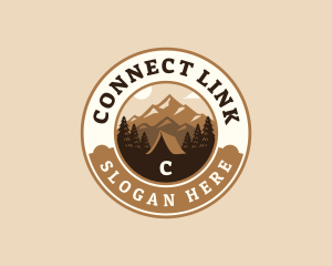 Travel Mountain Camping logo design