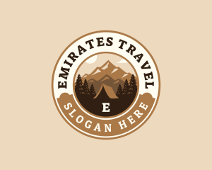 Travel Mountain Camping logo design