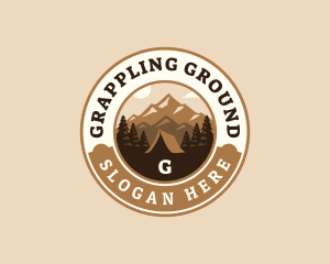 Travel Mountain Camping logo design