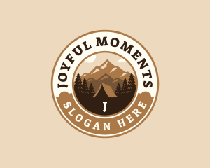 Travel Mountain Camping logo design