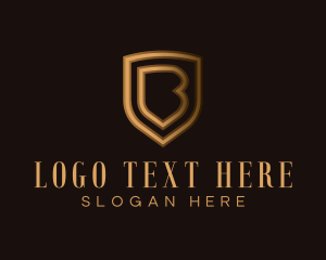 Elite - Luxury Shield Crest Letter B logo design