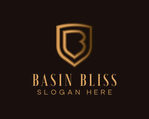 Luxury Shield Crest Letter B logo design