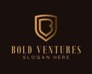 Luxury Shield Crest Letter B logo design