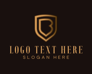 Luxury Shield Crest Letter B Logo