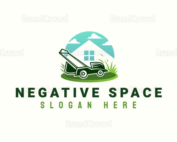 Landscaping Lawn Mower Logo