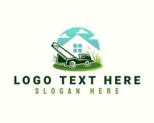 Grass - Landscaping Lawn Mower logo design