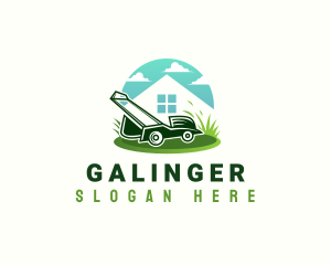 Landscaping Lawn Mower Logo