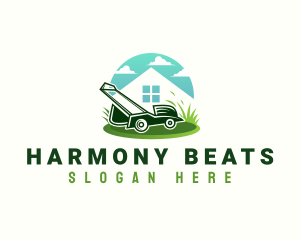 Landscaping Lawn Mower Logo