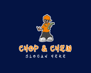 Cool Hip Hop Man Logo