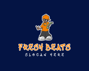 Hip Hop - Cool Hip Hop Man logo design