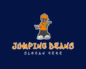 Cool Hip Hop Man logo design