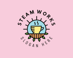 Steam - Steam Organic Tea Cup logo design