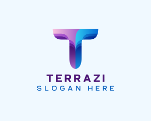 Media Advertising Startup Letter T logo design