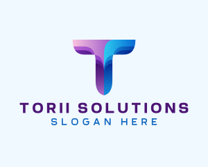 Media Advertising Startup Letter T logo design