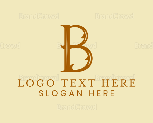 Wedding Clothing Boutique Letter B Logo