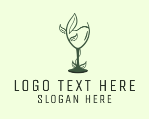 Homemade - Natural Wine Glass logo design