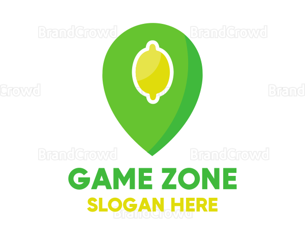 Lemon Location Pin Logo